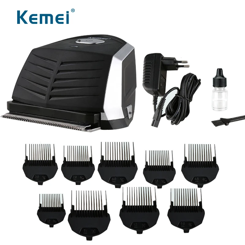 

KM-6032 Electric Hair Trimmer Professional Mini rechargeable Haircut shaver for men hair clipper with 9pcs limit combs a pouch
