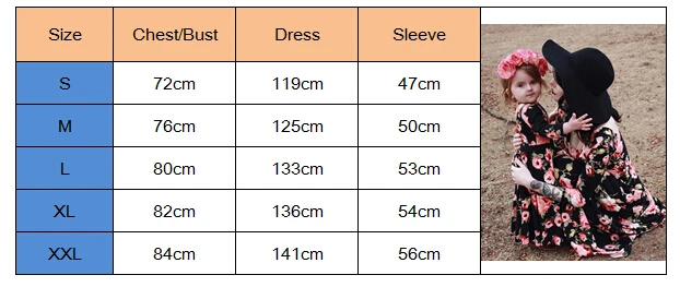 Модные платья для мамы и дочки новые Демисезонный с длинным рукавом Цветочные партия Длинные Макси платье мамы и Обувь для девочек Платья для женщин семейная одежда