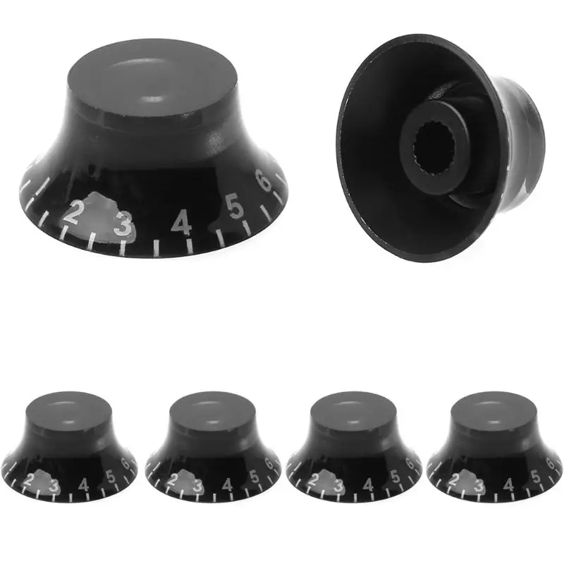 

1pc Knob Button Bell Shape Guitar Tone Volume Control For LP Guitar Parts Black White