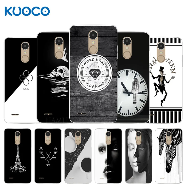 

Cover for LG K8 2017 EU Version Case B&W Design Silicone Soft Tpu Shell for Lg K8 2017 Back Cover Fundas Lg X240 Capa
