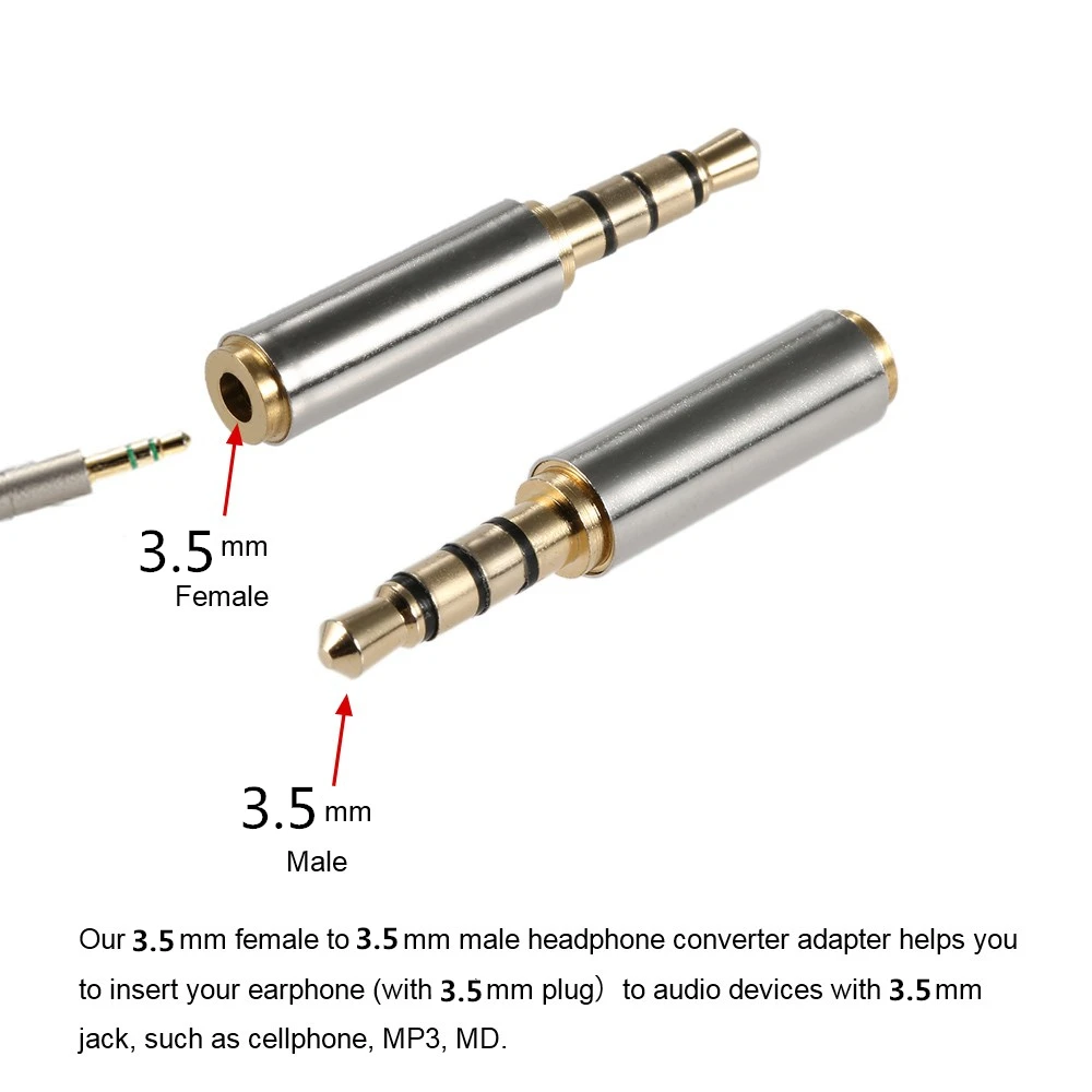 TRRS Jack Perempuan 3.5mm TRS Pria 