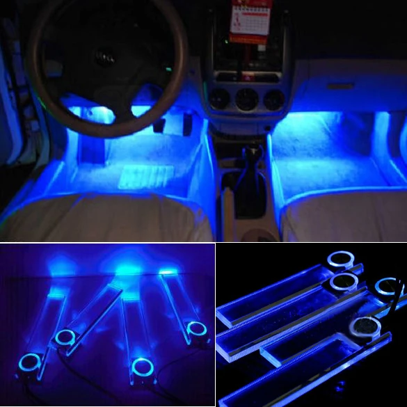 Buy Car Styling Car Lights 12V 4 LED Interior Dash