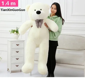 

white cartoon Teddy bear plush toy stuffed bear large 140cm soft doll fillings toy throw pillow Christmas gift b2805