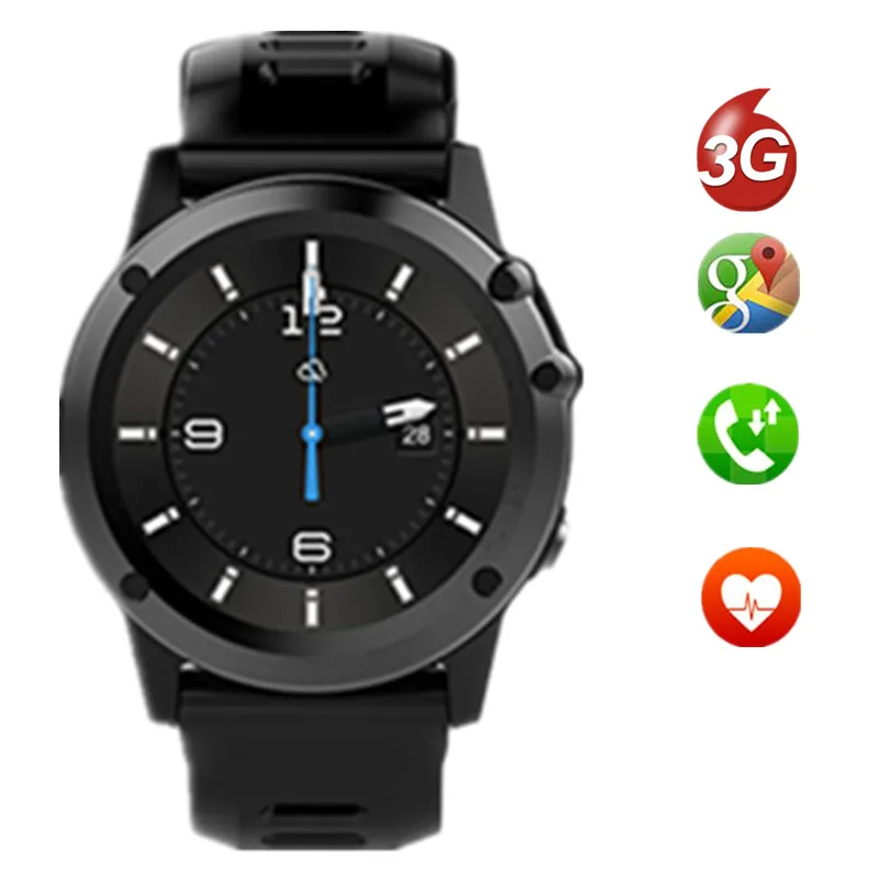 

H1 1.39inch 400*400 Smart Watches MTK6572 IP68 Waterproof GPS Wifi 3G Camera 500W Heart Rate Monitor 4GB+512MB For Android IOS