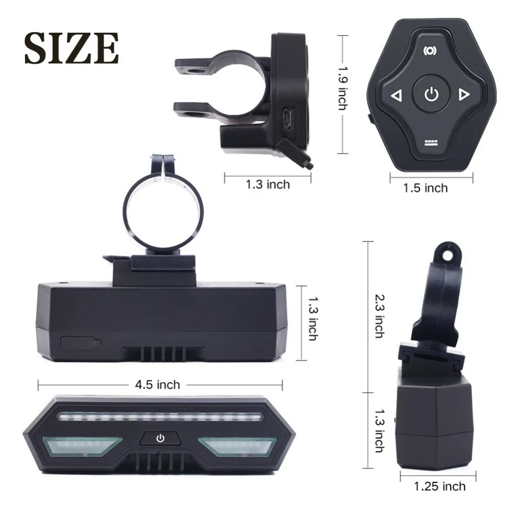 Flash Deal Wireless Bike Bicycle Rear Turn Signal Light Tail Lamp Smart USB Rechargeable Cycling Accessories Waterproof Remote Turn Led 2 Flash Deal Wireless Bike Bicycle Rear Turn Signal Light Tail Lamp Smart USB Rechargeable Cycling Accessories Waterproof Remote Turn Led 2