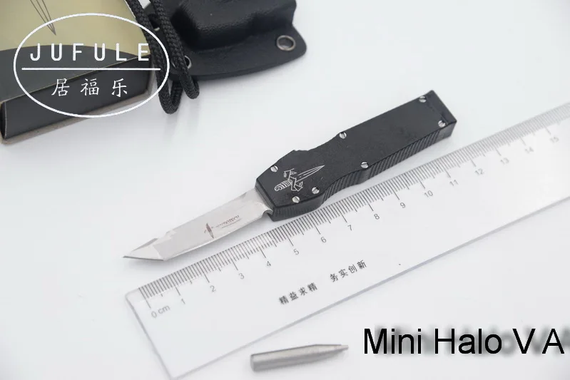 

JUFULE 2018 Made Mini Halo V D2 blade aluminum handle camping survival outdoor EDC hunting Tactical tool dinner kitchen knife