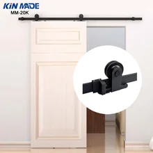 KIN сделано MM20K-Rustic Топ установленное оборудование для раздвижной двери сарая деревянная дверная фурнитура 4.1ft/5ft/5.2ft/6ft/6.6ft/8ft