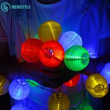 10 20 30 светодиодный водонепроницаемый фонарь, солнечные лампы, праздничный сад, Рождественский шар, сказочный светодиодный фонарь, красочное рождественское наружное освещение