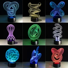 Creative 3D Illusion Lamp LED Night Light 3D Abstract Artist Graphics Lamparas Atmosphere Lamp Novelty Lighting Home Decoration