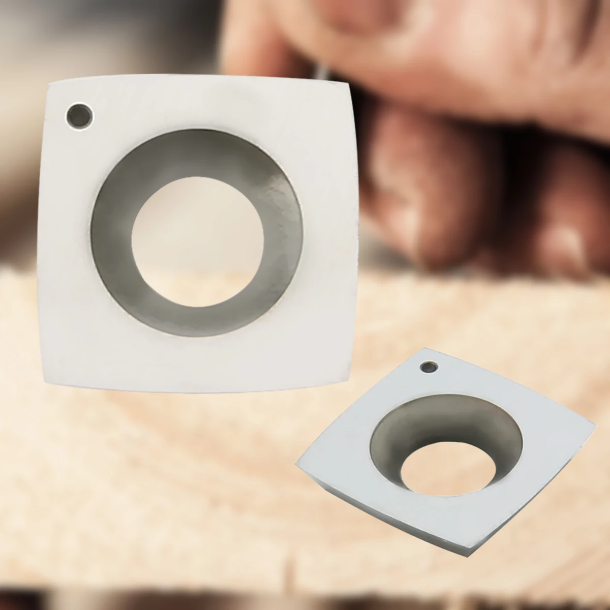 1pc 15mm Square Blades 2" Face Radius Carbide Insert 4-Edge Sharp Cutter for Woodworking Boring Bar CNC Lathe Turning Tool