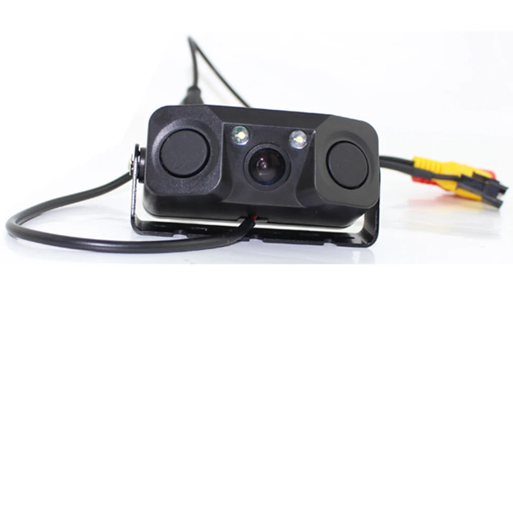ANSHILONG Auto Car Parktronic Video Parking Sensor Bi Bi Alarm with Rear View Camera + 2 Radar Sensor Video Display Indicator