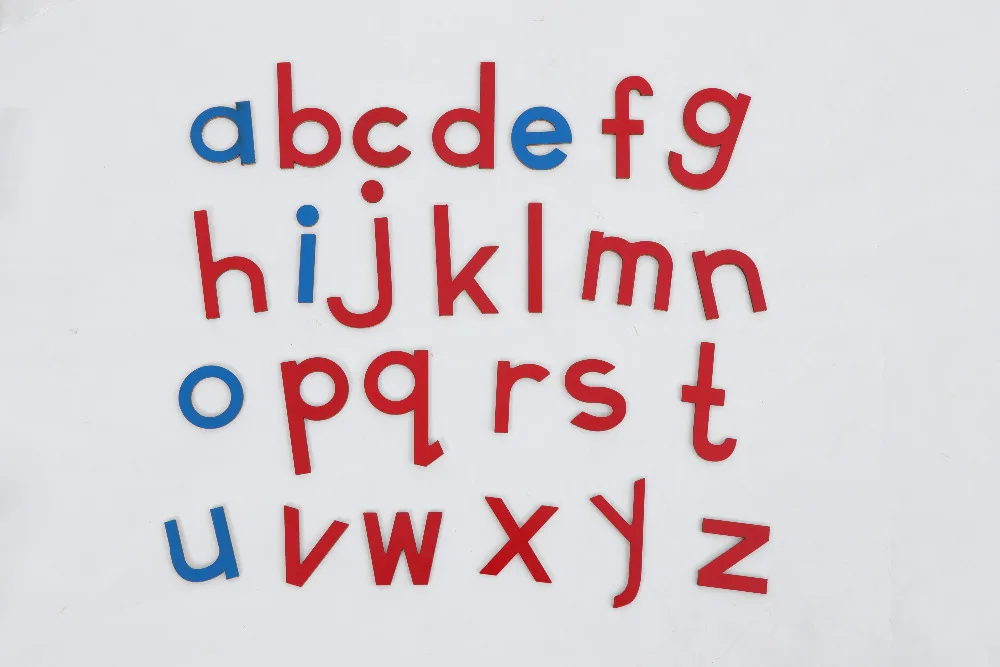 

Wooden Lowercase Moveable Alphabet Montessori Language Learning Puzzles Prechool Children Early Educational Toys 5 Set