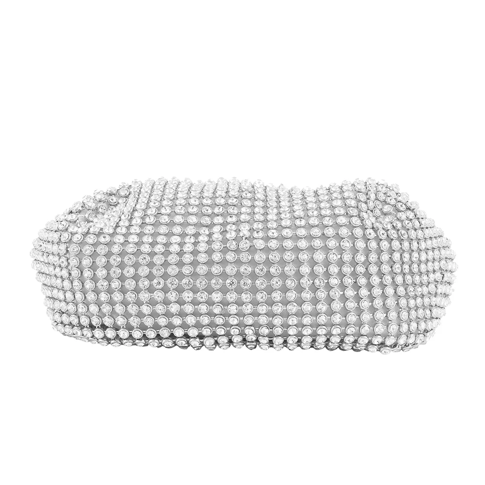 Woman Evening bag Diamond Rhinestone Female Clutch Lady Wallet Wedding Purse Party Bag Banquet Silver Woman Evening bag Diamond Rhinestone Female Clutch Lady Wallet Wedding Purse Party Bag Banquet Silver