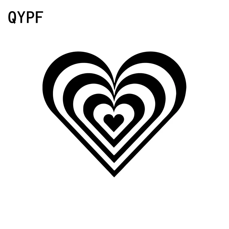 QYPF 16 см * 13 9 креативное сердце любовь виниловая наклейка на окно автомобиля
