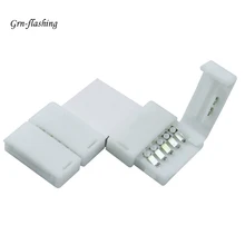 12mm 5 pin en forma de L RGBW tira de LED rgbww conector de luz Terminal para codo de conexión ángulo recto RGBW LED tira de luz