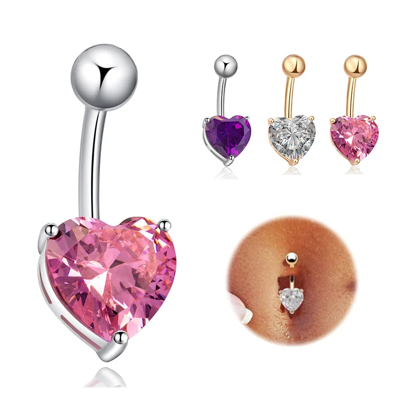 

Anti Allergy Belly Button Rings Star Heart Crystal Belly Earrings Nail Titanium Navel Rings dangle Navel Body Piercing Jewelry