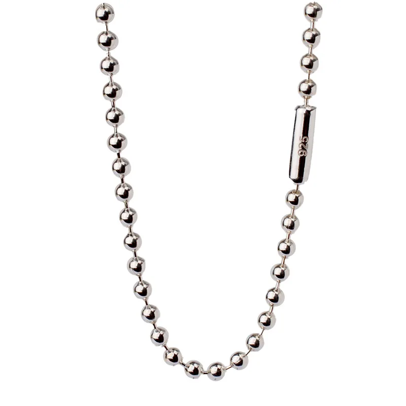 

JustNeo Solid 925 Sterling Silver Ball Chain Necklace 16-36inch,Basic Chains for Pendants