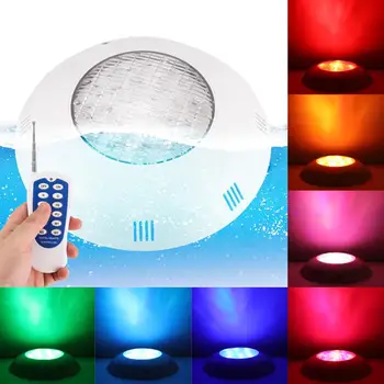 

Swimming Pool Light 24W AC/DC 12V RGB+Remote Controller Outdoor Lighting IP68 Waterproof Underwater Lamp Pond Light