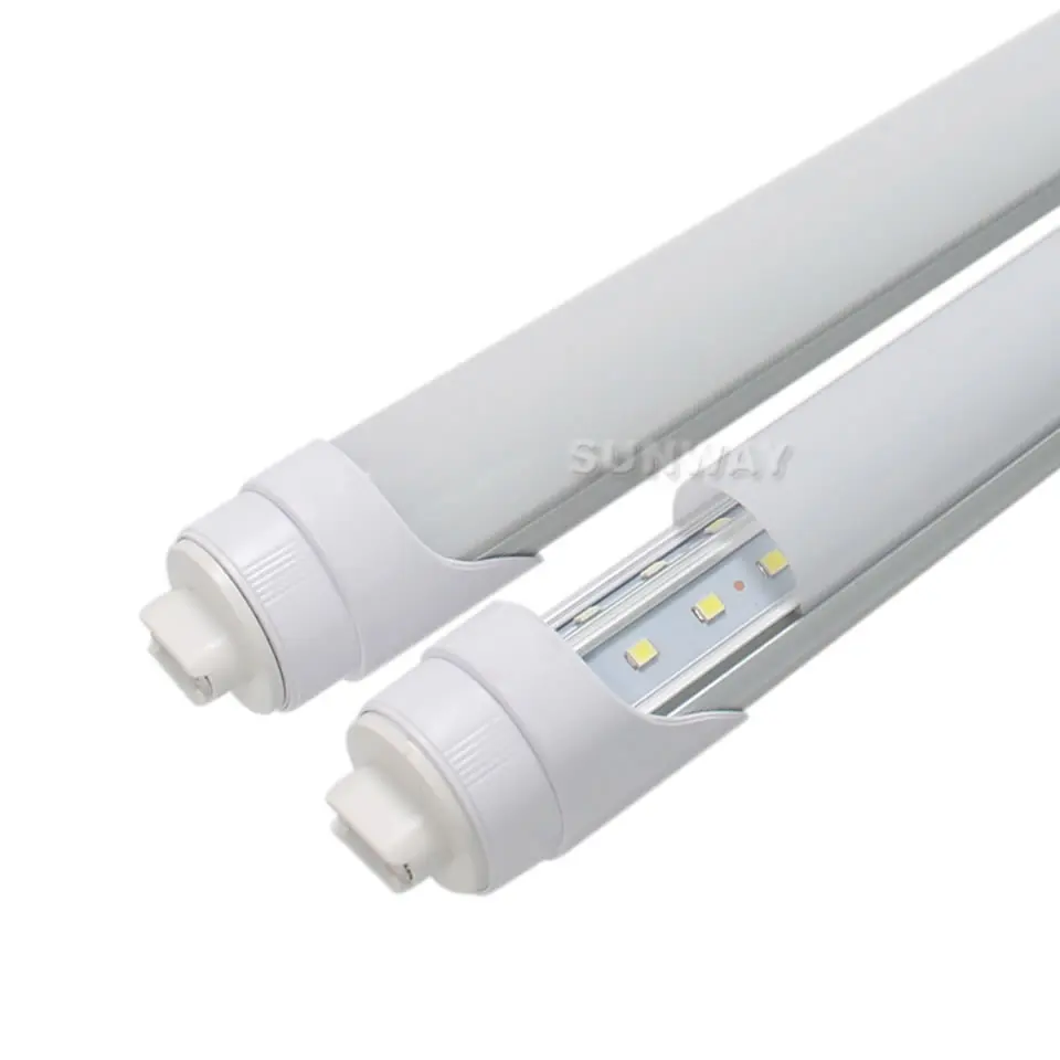 R17D T8 8ft светодио дный Light Tube 65 W dual-ended мощность double side светодио дный V Форма лампа колба на замену кулер двери флуоресцентный F96HOT10 T12