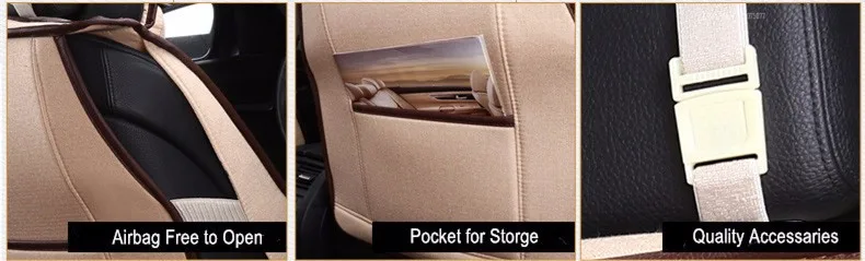 cotton linen seat cover D14