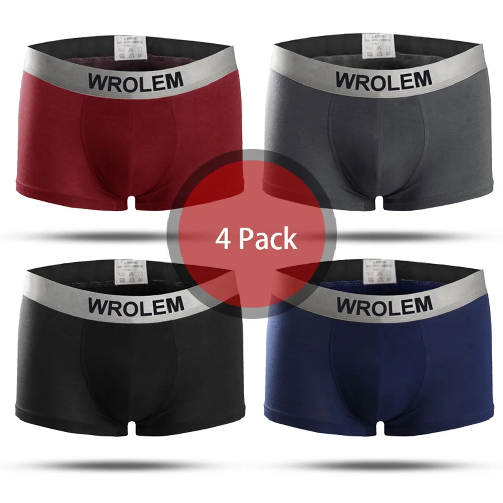 

2019 Man Soft Male Panties Boxer U Convex Breathable Belt Sexy Large Size Mens Underwear Boxer Shorts Cuecas L~3XL 4Pcs/lot
