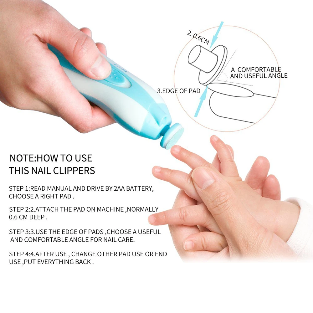 Детские автоматические электрические триммер для ногтей безопасный Pain Free портативный универсальный для маленьких детей Уход за ногтями кусачки