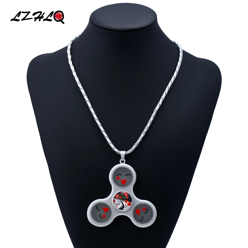 LZHLQ Smiling Face Choker Statement Necklace Women 2 Colors Zinc Alloy Leather Rope Necklaces Pendants Trendy Collares Collier | Украшения