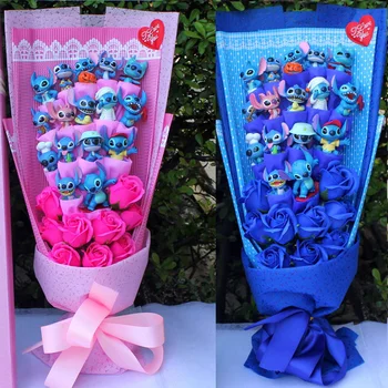 

Stitch bouquet of plush toy bouquets plush toy stitch bouquet kawaii valentine plush toys artificial flowers peony bouquet stich