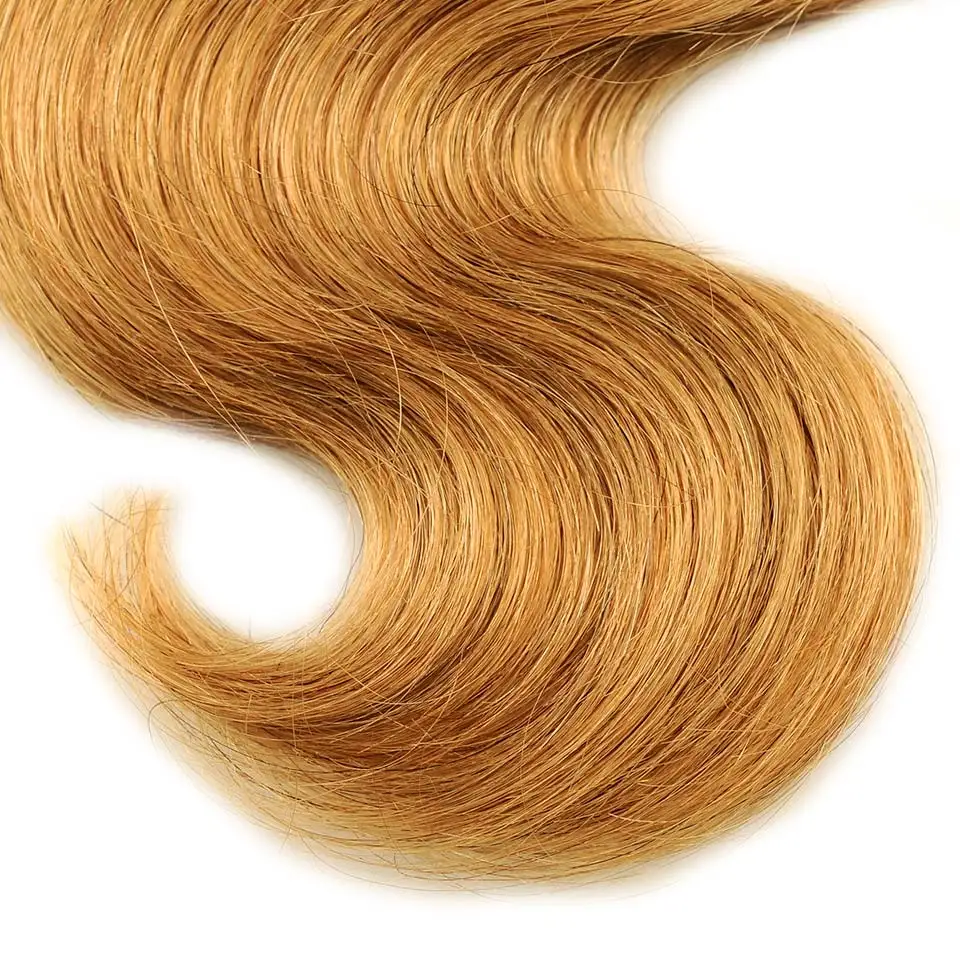 Pinshair Pre-Colored 27 Blonde Indian Body Wave Human Hair 3 Bundles Honey Blonde Nonremy Hair Weave Extension Cheap Indian Hair (15)
