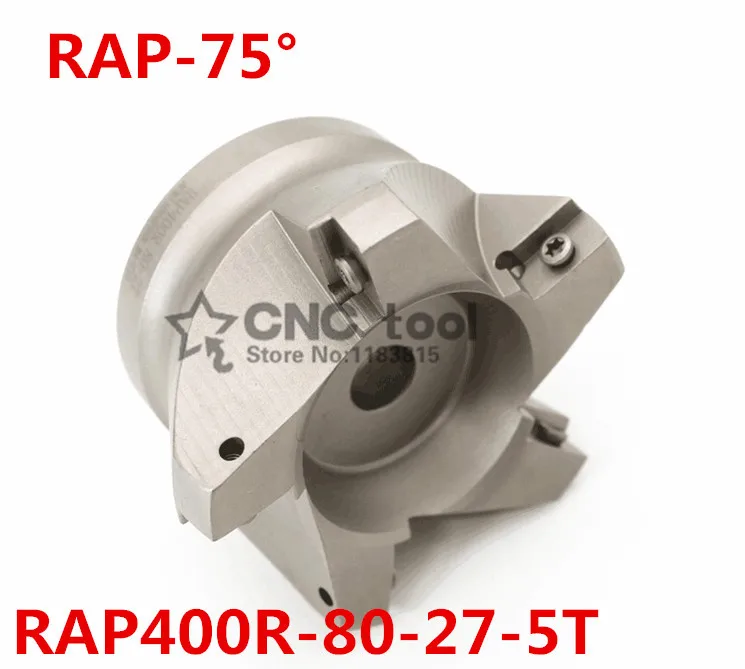 RAP400R 80 27 5T 75 Degree High Positive Face Mill Cutting Diameter For