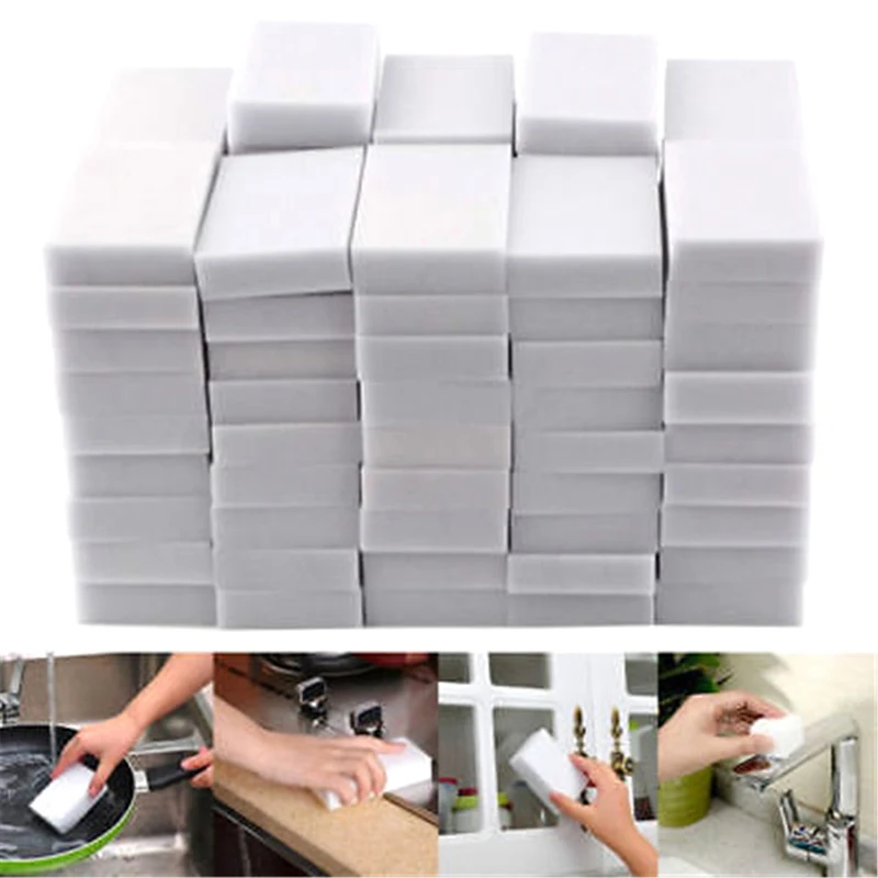 3styles Diy Cleaning Sponge for Dish Washing Kitchen Bathroom Accessory Items White Grey Melamine Eraser Magic Sponge
