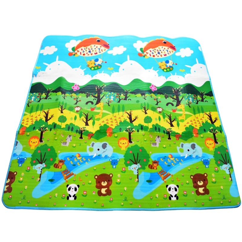 

Baby Crawling Play Mat 2*1.8 m Climb Pad Double-Site Forest +Botanical Garden Baby Toys Playmat Kids Carpet Baby Game Child Mat
