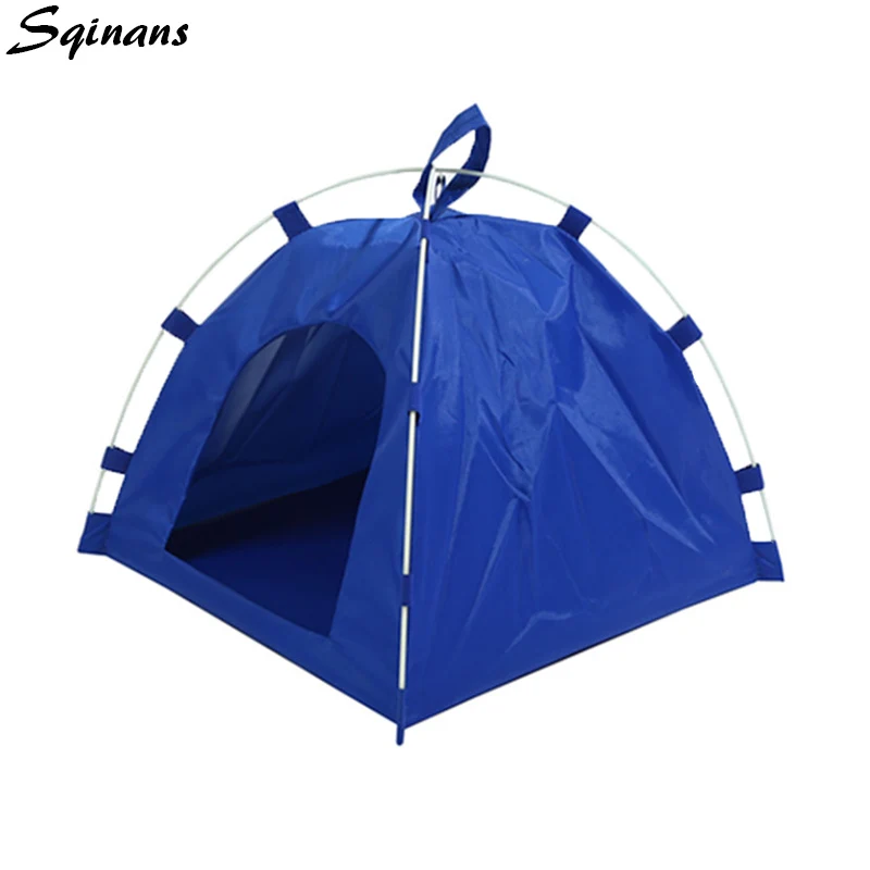 Sqinans Summer Dog Tent Bed Waterproof Oxford Fabric Puppy Cat Tents Durable Folding Small Dog House Bed Pet Supplies