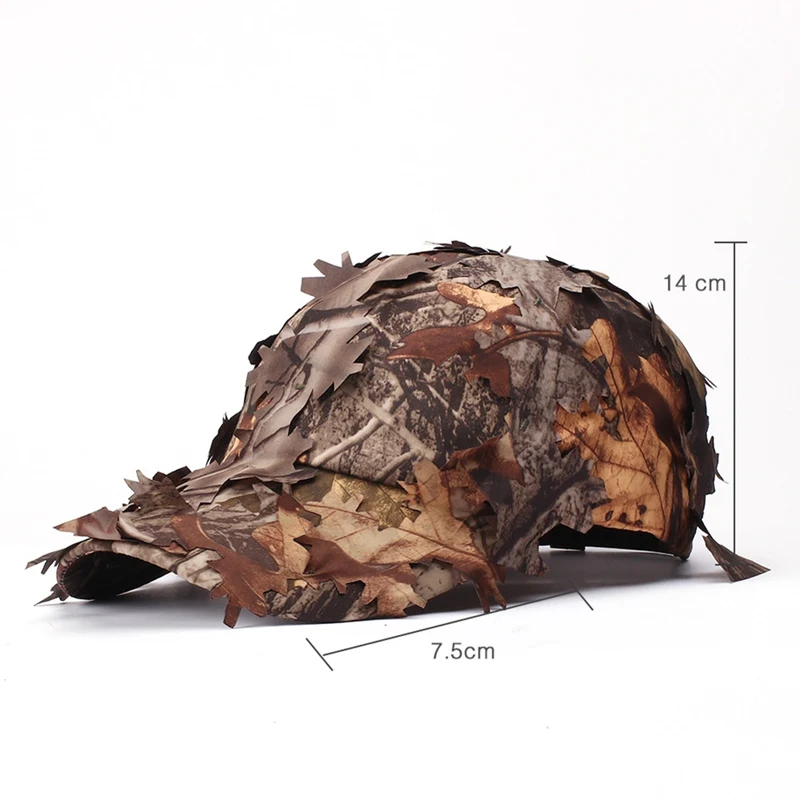 

Waterproof 3D Bionic Leaf Camouflage Cap Quick-drying Sun Hat Wear Hunting Cap