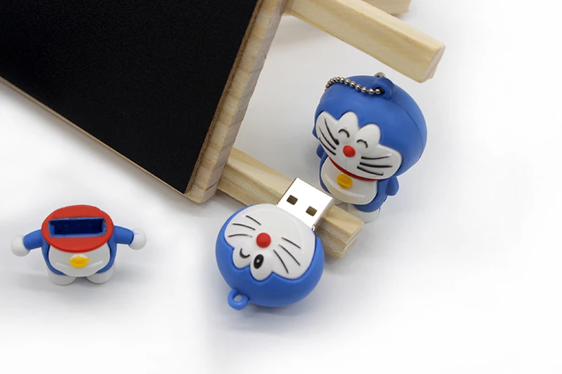 Мультяшный USB 2,0 Doraemon USB флэш-накопитель 64 Гб карта памяти кота 32 ГБ флеш-накопитель 16 Гб Флешка 8 Гб USB диск 4 ГБ флешка