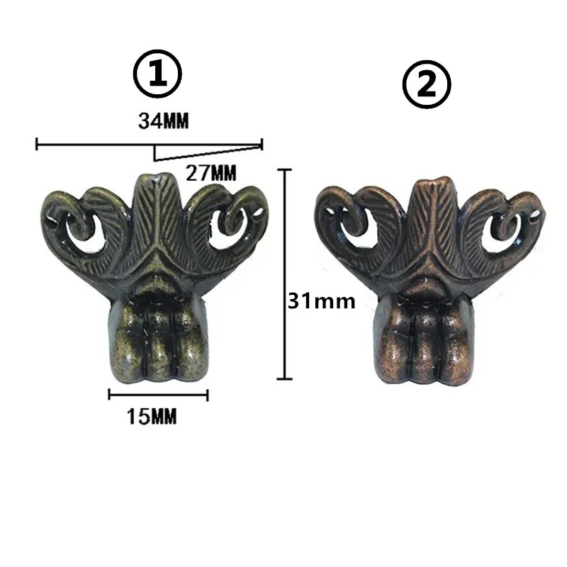 20 шт. 34*31 мм Винтаж Сплав животных основу, украшения ноги, ретро деревянный ящик для вина корабль ноги, шкаф угловой, бронзовый тон Цвет