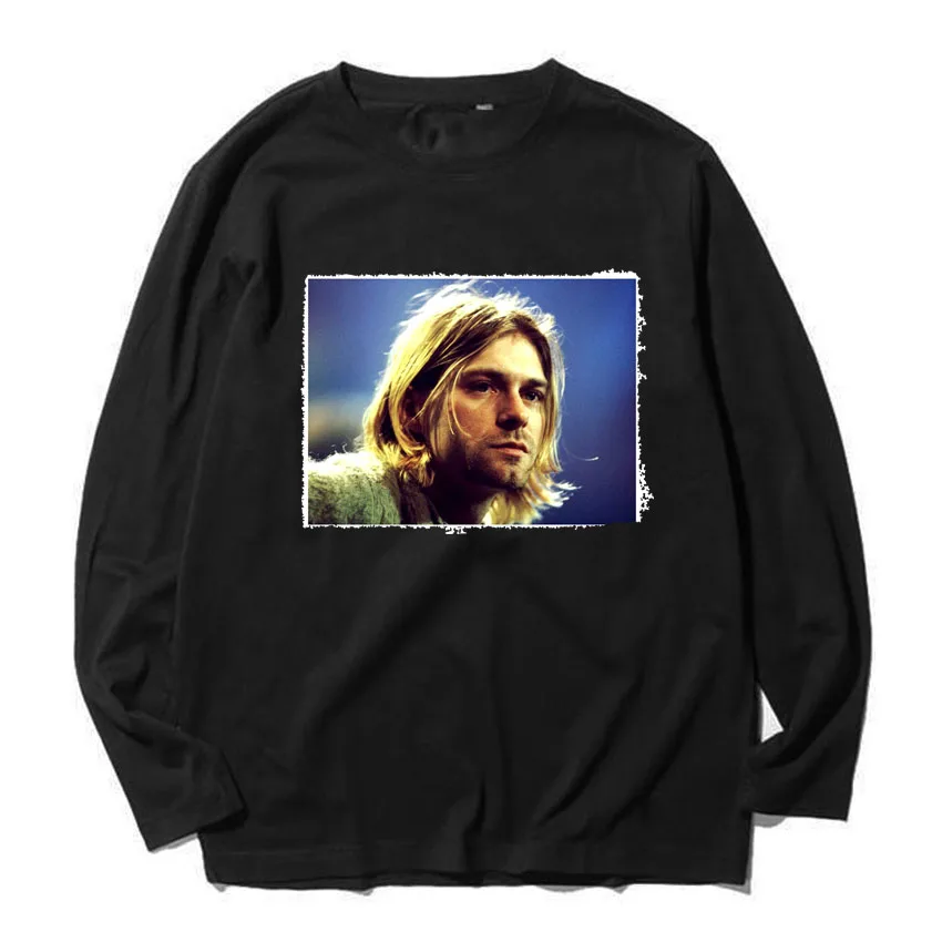 Курт cobain Гранж рок модная футболка Тяжелая чесаная женская винтажный уличный