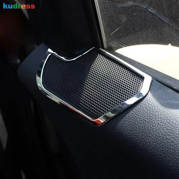 

For Kia Sportage R 2011-2015 ABS Chrome Door Speaker Trumpet Decoration Cover Trim loudspeaker box Decoration 2pcs