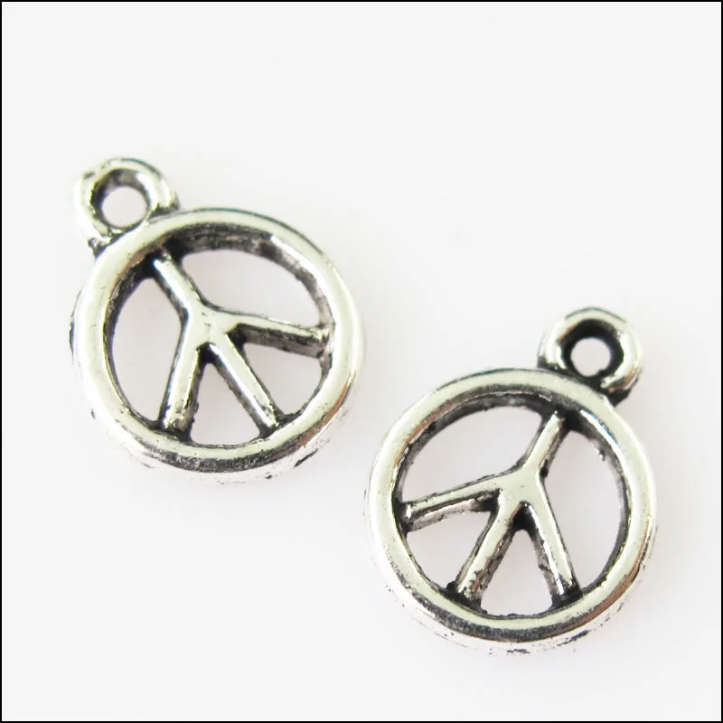 

New 30Pcs Tibetan Silver Tone Tiny Peace Charms Pendants 8x11mm