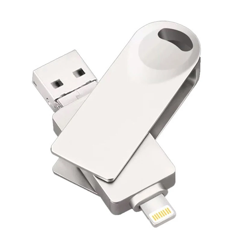 Металлический 32 Гб USB флеш-накопитель для iPhone USB Stick 16 ГБ 32 ГБ 64 Гб 128 ГБ Флешка для iPad Lightning USB Flash 3,0 дропшиппинг