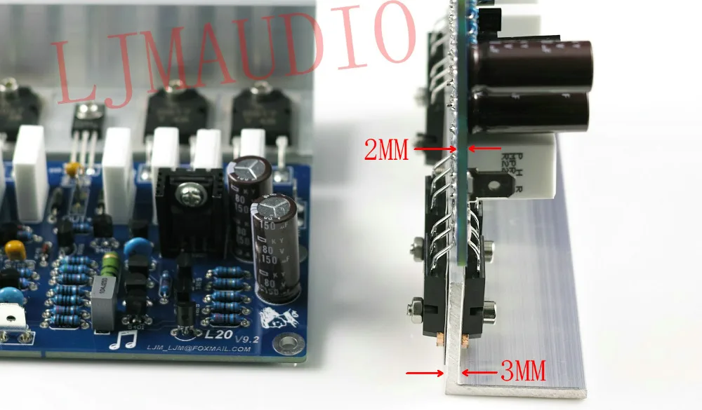 LJM Audio Hi end L20 200 Вт 8R V9.2 аудио Stero усилитель мощности плата с угловым алюминием