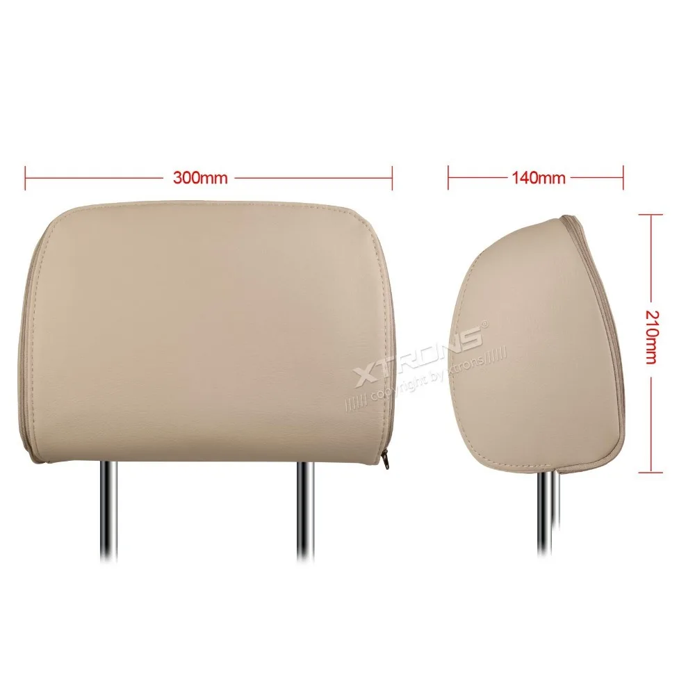 Best 2x9" Car Headrest DVD Player with Buit-in HDMI Port 8 Bits & 32 Bits Games Beige Color 3
