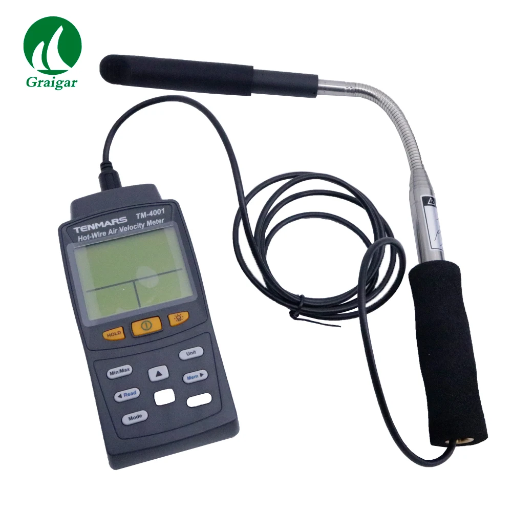 

TM-4001 Handheld Hot-wire Anemometer Wind Speed Tester 0.01 to 40 m/s