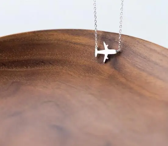 

Wholesale Real. 925 Sterling Silver Aircraft airplane plane Pendant Necklace Handmade jewelry gift drop shipping GTLX1094