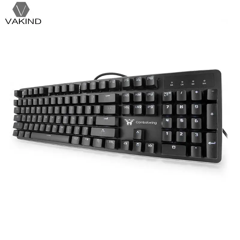 

VAKIND USB Wired Mechanical Keyboard 104 Keys Keyclick Gaming Keyboards Gamer Keypads PC Parts w/Backlit for Overwatch