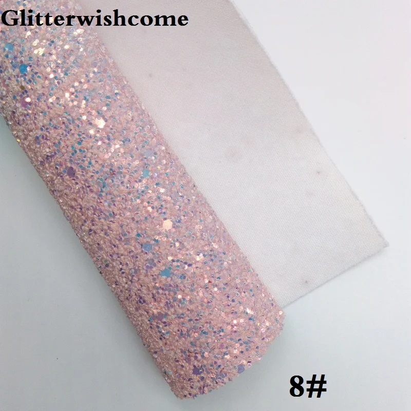 Glitterwishcome 21X29 см A4 Размеры виниловые обои для банты с эффектом блестящей кожи тканевый Виниловый фон для банты, GM262A - Цвет: 8