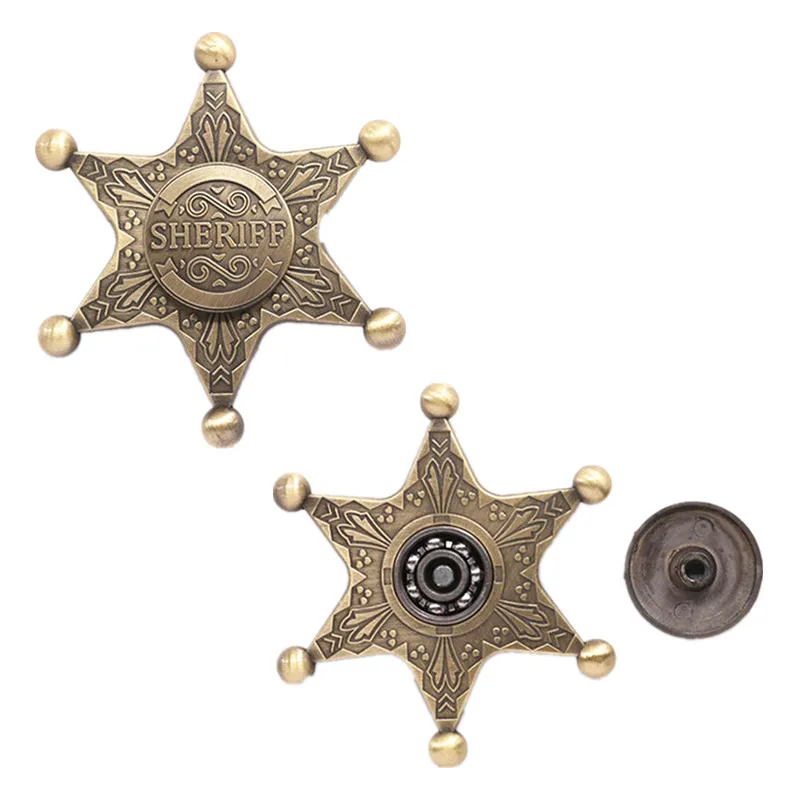 

Fidget Hand Spinner Toys, Hexagonal Star Handspinner Metal Toy, Sheriff Captain Fidget Spinners, Figdet Toys For Adult
