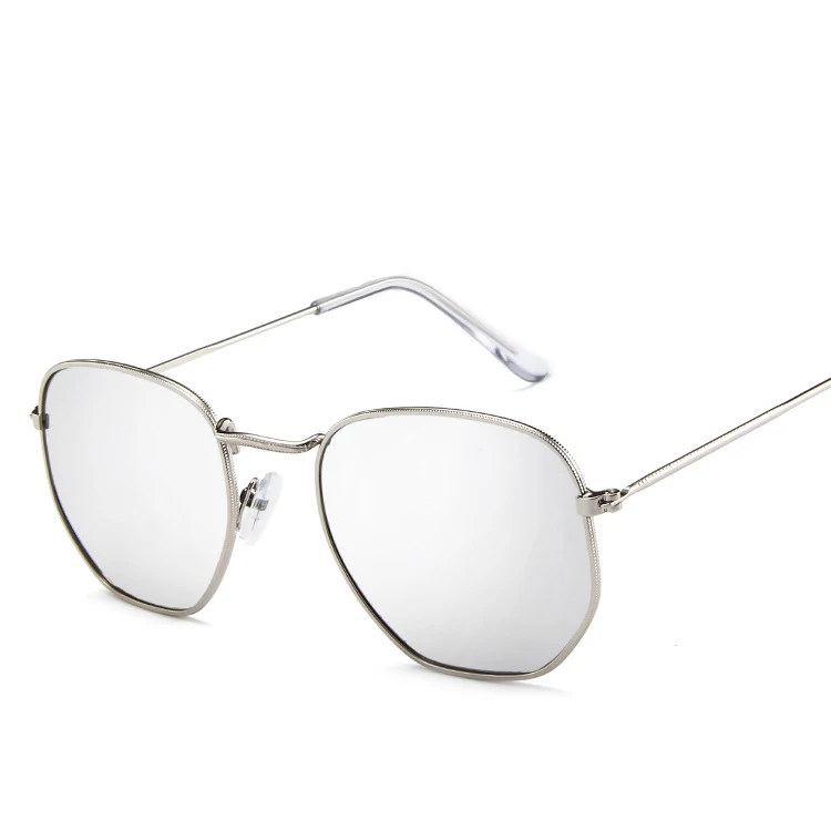 Yoovos, Ретро стиль, металлические зеркальные солнцезащитные очки для женщин/мужчин, фирменный дизайн, солнцезащитные очки, модные классические очки для вождения, Oculos De Sol - Цвет линз: Silver Silver