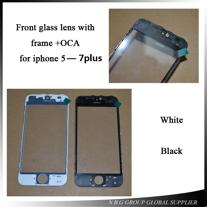 AAAA 3 в 1 внешнее стекло холодного Пресса со средней рамкой + OCA для iPhone 5/5S/5C/6/6 P/6