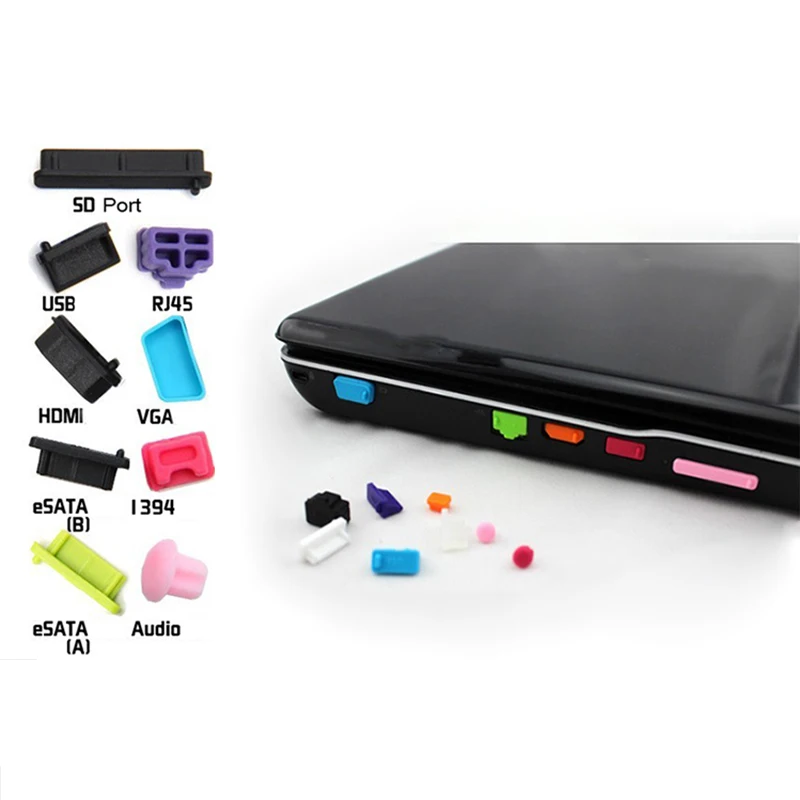 

13PCS a Set Universal Notebook Anti Dust Plug SDSZ01 Silicone Computer USB Dust Proof Rubber Cover Stopper Laptop Dust Plug